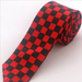 Red Black Checked Skinny Tie