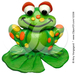 12336-Clay-Sculpture-Of-A-Smiling-Frog-With-Bright-Spots-Sitting