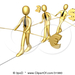 31980-Clipart-Illustration-Of-Three-Gold-Business-People-Walking