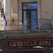 American Soda és európai zászlók La Rambla Barcelona