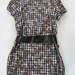 90715B-34 GUCCI COFFEE POLYESTER DRESS SIZE 2 4 6(BACK) PRICE US