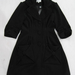 91006A-36A  CHANEL BLACK WOOL&COTTON OVERCOAT SIZE 2 4 6 PRICE U