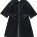 91006A-39A  CHANEL BLACK  VELOUR OVERCOAT SIZE 2 4 6 PRICE USD51