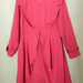 90716E-28 LOUISVUITTON RED COTTON&POLYESTER DUSTCOAT SIZE 2 4 6 