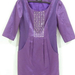 90808E-10A ANNASUI PURPLE COTTON DRESS SIZE S M L PRICE USD 46[1