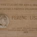 Tivoli, Liszt Ferenc emléktábla