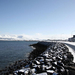 coastline with snow